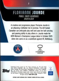 Florianne Jourde - Topps Chrome UEFA Women's Champions League Base Set 2025-26, Nr. 7 – Rookie Card