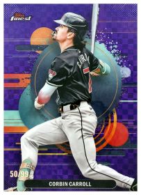 Corbin Carroll - Topps Finest Base Set 2025, Nr. 173 – Nummeriert, Purple Checkerboard Refractor