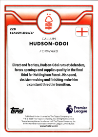 Callum Hudson-Odoi - Topps Flagship Premier League Base Set 2026-27, Nr. 228