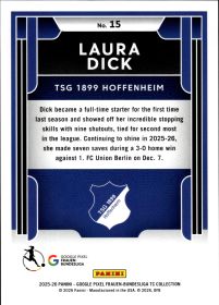 Laura Dick - Panini Frauen-Bundesliga TC Collection Pure Class 2025-26, Nr. 15 – Insert