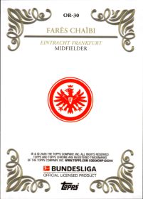 Farès Chaïbi - Topps Chrome Bundesliga Ornaments 2025-26, Nr. OR-30 – Insert