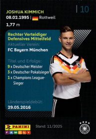 Joshua Kimmich - Panini FIFA World Cup DFB-Sammelkarten 2026, Nr. 10