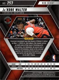 Ja'Kobe Walter - Panini Mosaic NBA Debut 2024-25, Nr. 253 – Rookie Card