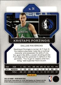 Kristaps Porzingis - Panini Prizm Base Set 2021-22, Nr. 74