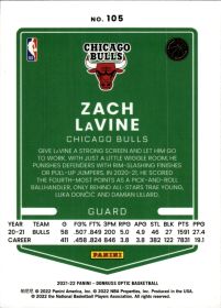 Zach LaVine - Panini Donruss Optic Base Set 2021-22, Nr. 105