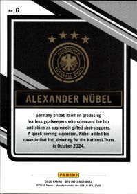 Alexander Nübel - Panini DFB International Base Set 2026, Nr. 6