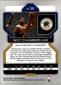 Wilt Chamberlain - Panini Prizm Base Set 2021-22, Nr. 260