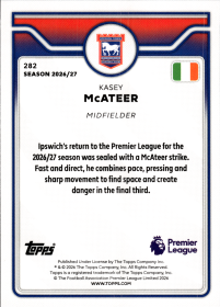 Kasey McAteer - Topps Flagship Premier League Base Set 2026-27, Nr. 282