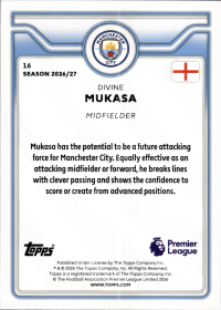 Divine Mukasa - Topps Flagship Premier League Future Stars 2026-27, Nr. 16