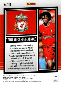 Trent Alexander-Arnold - Panini Score FIFA Base Set 2022-23, Nr. 118