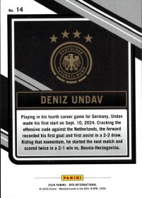 Deniz Undav - Panini DFB International Base Set 2026, Nr. 14