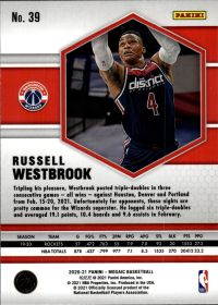 Russell Westbrook - Panini Mosaic Base Set 2020-21, Nr. 39