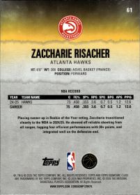 Zaccharie Risacher - Topps Signature Class Base Set 2025-26, Nr. 61