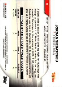 Jordan Siebatcheu - Topps Chrome Bundesliga Base Set 2022-23, Nr. 11