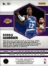 Dennis Schröder - Panini Mosaic Base Set 2020-21, Nr. 131