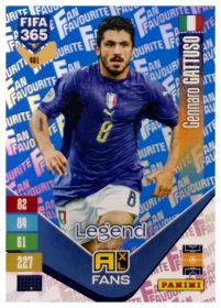 Gennaro Gattuso - Panini Adrenalyn XL FIFA 365 Fan Favourites 2026-27, Nr. 401 – Blue, Insert