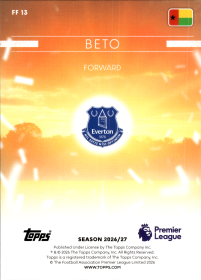 Beto - Topps Flagship Premier League Flying the Flag 2026-27, Nr. FF 13 – Insert