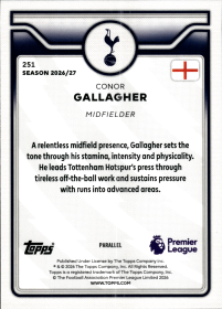 Conor Gallagher - Topps Flagship Premier League Base Set 2026-27, Nr. 251 – Premier League Parallel