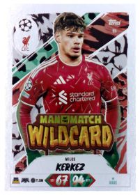 Milos Kerkez - Topps Match Attax UEFA Club Competitions Man of the Match Wildcard 2026-27, Nr. 95