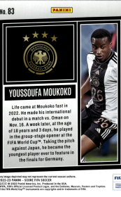 Youssoufa Moukoko - Panini Score FIFA Base Set 2022-23, Nr. 83