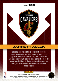 Jarrett Allen - Panini Recon Base Set 2021-22, Nr. 105