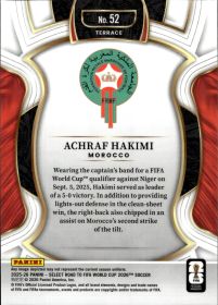 Achraf Hakimi - Panini Select FIFA Road to World Cup Terrace 2025-26, Nr. 52