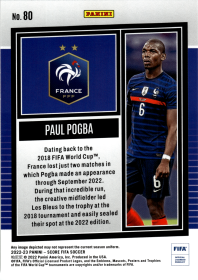 Paul Pogba - Panini Score FIFA Base Set 2022-23, Nr. 80