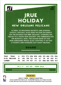 Jrue Holiday - Panini Donruss Base Set 2020-21, Nr. 181