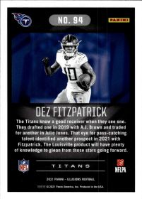 Dez Fitzpatrick - Panini Illusions Base Set 2021, Nr. 94 – Rookie Card