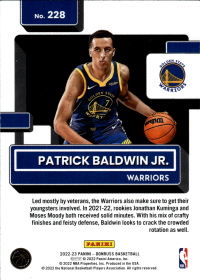 Patrick Baldwin Jr. - Panini Donruss Rated Rookie 2022-23, Nr. 228 – Rookie Card