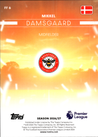 Mikkel Damsgaard - Topps Flagship Premier League Flying the Flag 2026-27, Nr. FF 6 – Insert