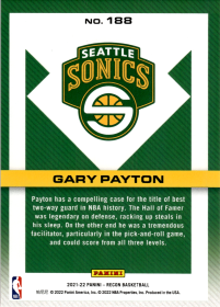 Gary Payton - Panini Recon Base Set 2021-22, Nr. 188