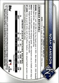 Noah Cameron - Topps Bowman Chrome Base Set 2025, Nr. 67 – Rookie Card