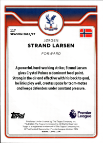 Jørgen Strand Larsen - Topps Flagship Premier League Base Set 2026-27, Nr. 117