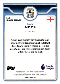 Ellis Simms - Topps Flagship Premier League Base Set 2026-27, Nr. 268