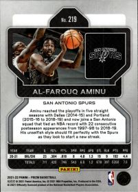 Al-Farouq Aminu - Panini Prizm Base Set 2021-22, Nr. 219