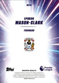 Ephron Mason-Clark - Topps Flagship Premier League Nitro Boost 2026-27, Nr. NB 23 – Rookie Card, Insert