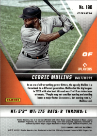 Cedric Mullins - Panini Mosaic Base Set 2021, Nr. 190 – Silver Prizm
