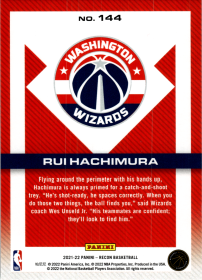 Rui Hachimura - Panini Recon Base Set 2021-22, Nr. 144