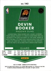 Devin Booker - Panini Donruss Optic Base Set 2021-22, Nr. 142