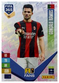 Gonçalo Ramos - Panini Adrenalyn XL FIFA 365 Fan Favourites 2026-27, Nr. 422 – Insert