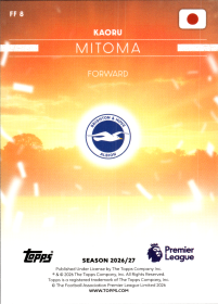 Kaoru Mitoma - Topps Flagship Premier League Flying the Flag 2026-27, Nr. FF 8 – Insert