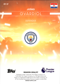 Joško Gvardiol - Topps Flagship Premier League Flying the Flag 2026-27, Nr. FF 17 – Insert