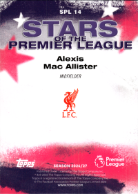 Alexis Mac Allister - Topps Flagship Premier League Stars of the Premier League 2026-27, Nr. SPL 14 – Insert