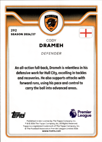 Cody Drameh - Topps Flagship Premier League Base Set 2026-27, Nr. 292