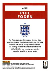 Phil Foden - Panini Donruss FIFA Road to World Cup Base Set 2025-26, Nr. 69