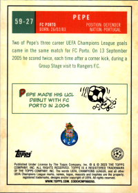 Pepe - Topps Chrome UEFA Club Competitions 1959 Topps 2022-23, Nr. 59-27