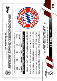 Thomas Müller - Topps Chrome UEFA Club Competitions Base Set 2022-23, Nr. 187
