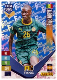 Pape Gueye - Panini Adrenalyn XL FIFA 365 Fan Favourites 2026-27, Nr. 407 – Blue, Insert
