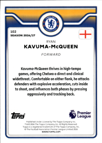 Ryan Kavuma-McQueen - Topps Flagship Premier League Base Set 2026-27, Nr. 102 – Rookie Card